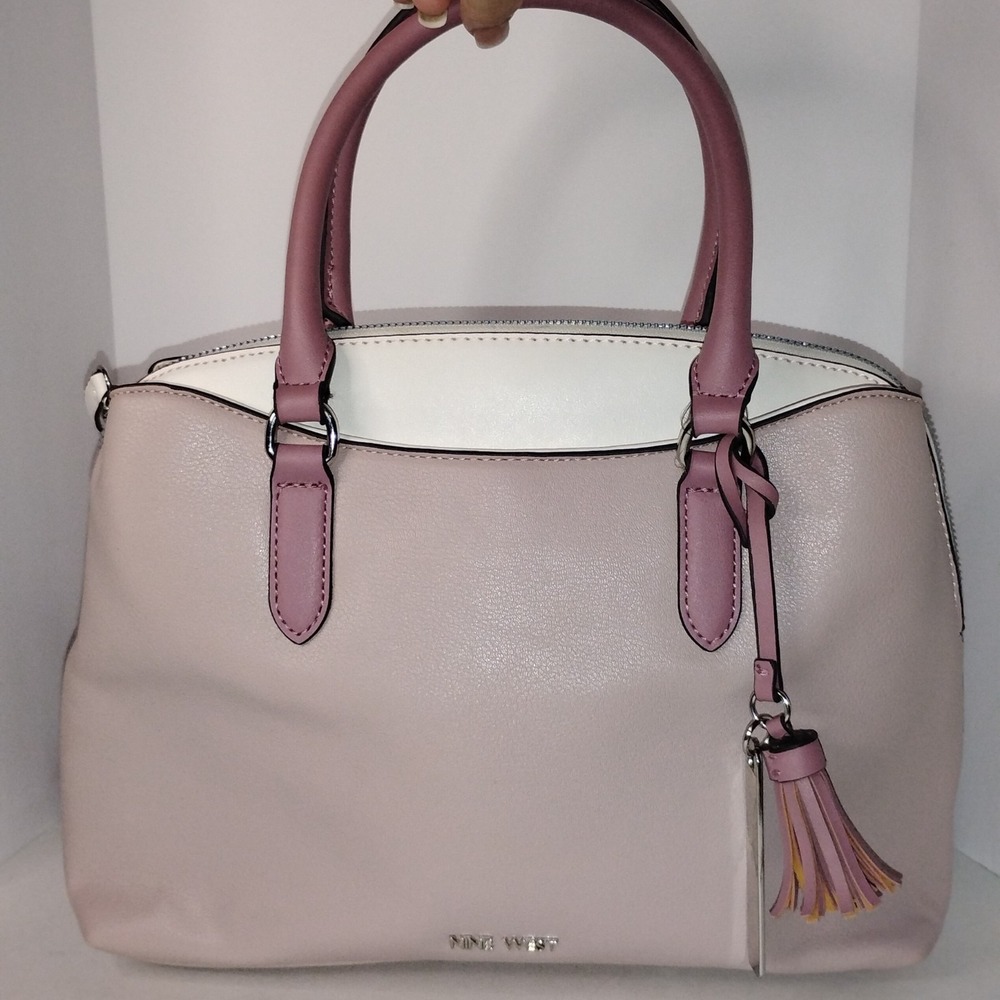 Nine West Galla Dome Dusty Orchid Multi Color Satchel Women Convertible Purse